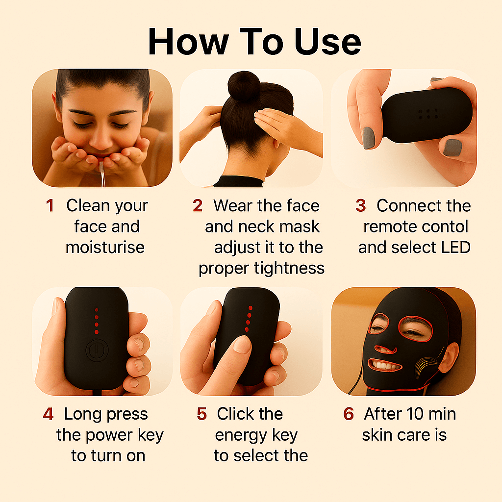 Red Light Revive™ - Soft Silicone 7 Color LED Face & Neck Mask (New Flexible Comfort Edition)
